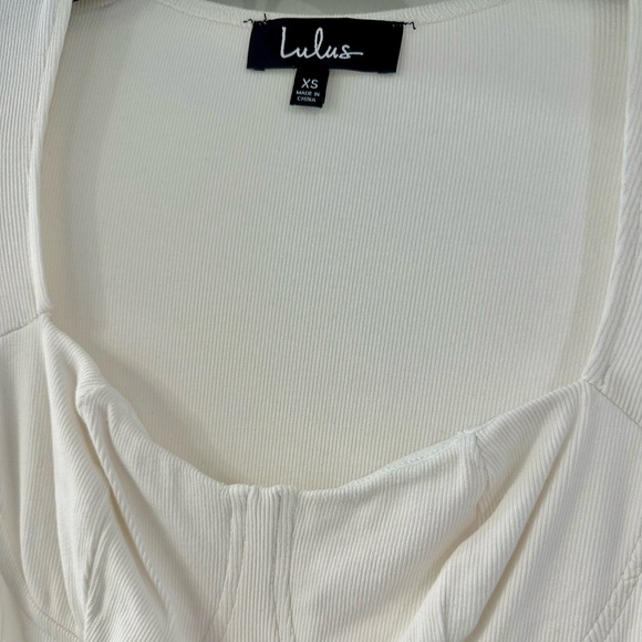 Lulus White Ribbed Bustier Top - Picture 10 of 10